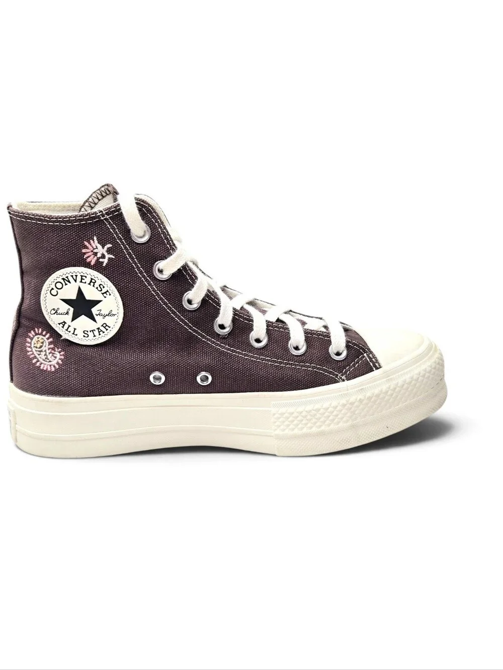 Converse Chuck Taylor, All Star Paisley Pop, Embroidered High Top Sneakers. 8